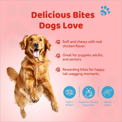 PETOSKA Chicken Jerky- 100gms | Dog Treats Made with Real Chicken Meat | Highly Nutritious | Easy to Digest | Improved Eye Vision | Suitable for All Dog Breeds | Pack of 1