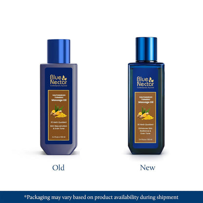 Blue Nectar Nalpamaradi Thailam Skin Brightening Treatment Oil | Plant Based Body Oil and Face Oil for Glowing Skin Infused with Turmeric, Amla and Manjistha (16herbs, 100ml)