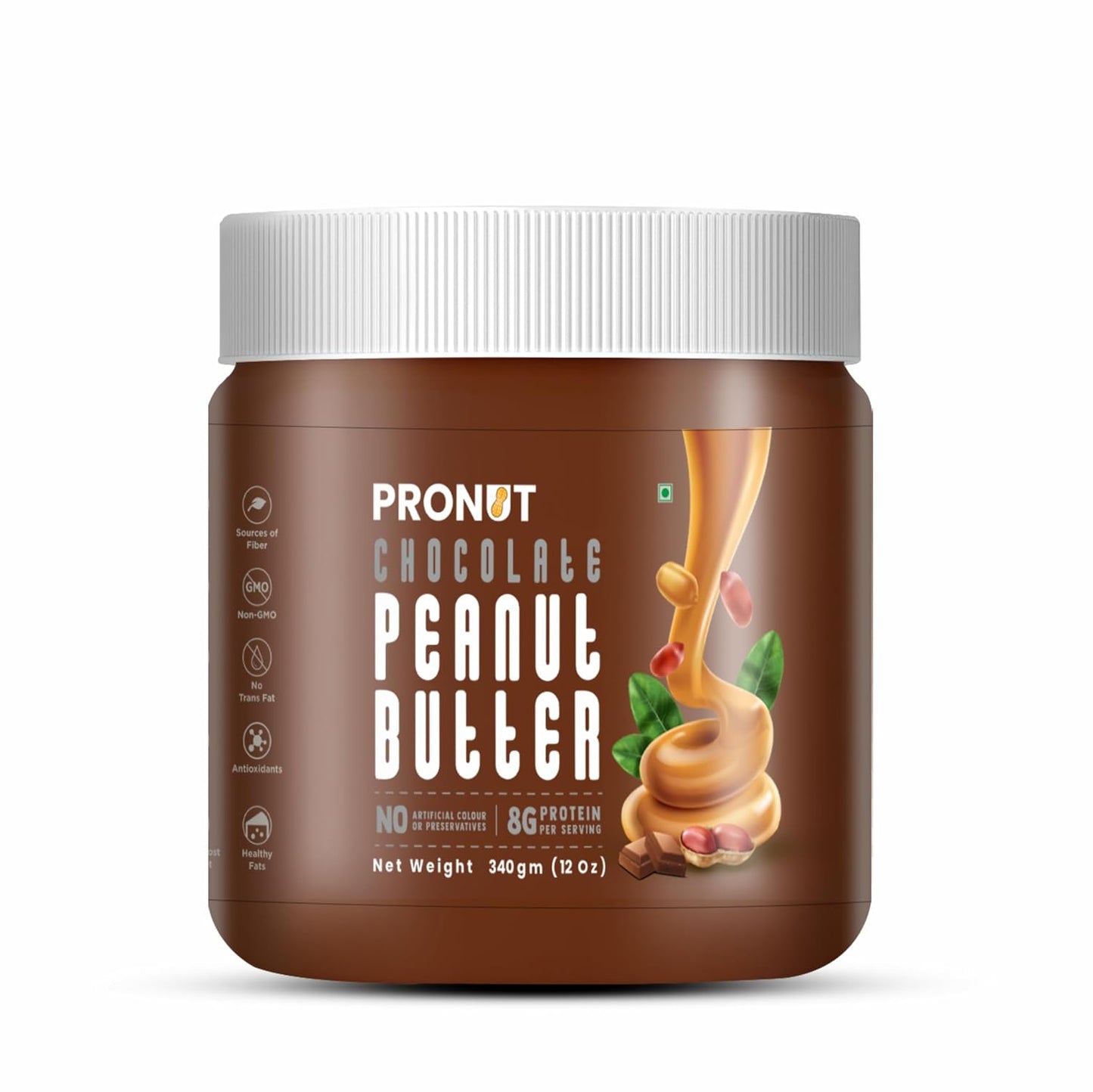 PRONUT Chocolate Peanut Butter|Pure Dark Chocolate|High Protein|Vegan|Gluten-Free