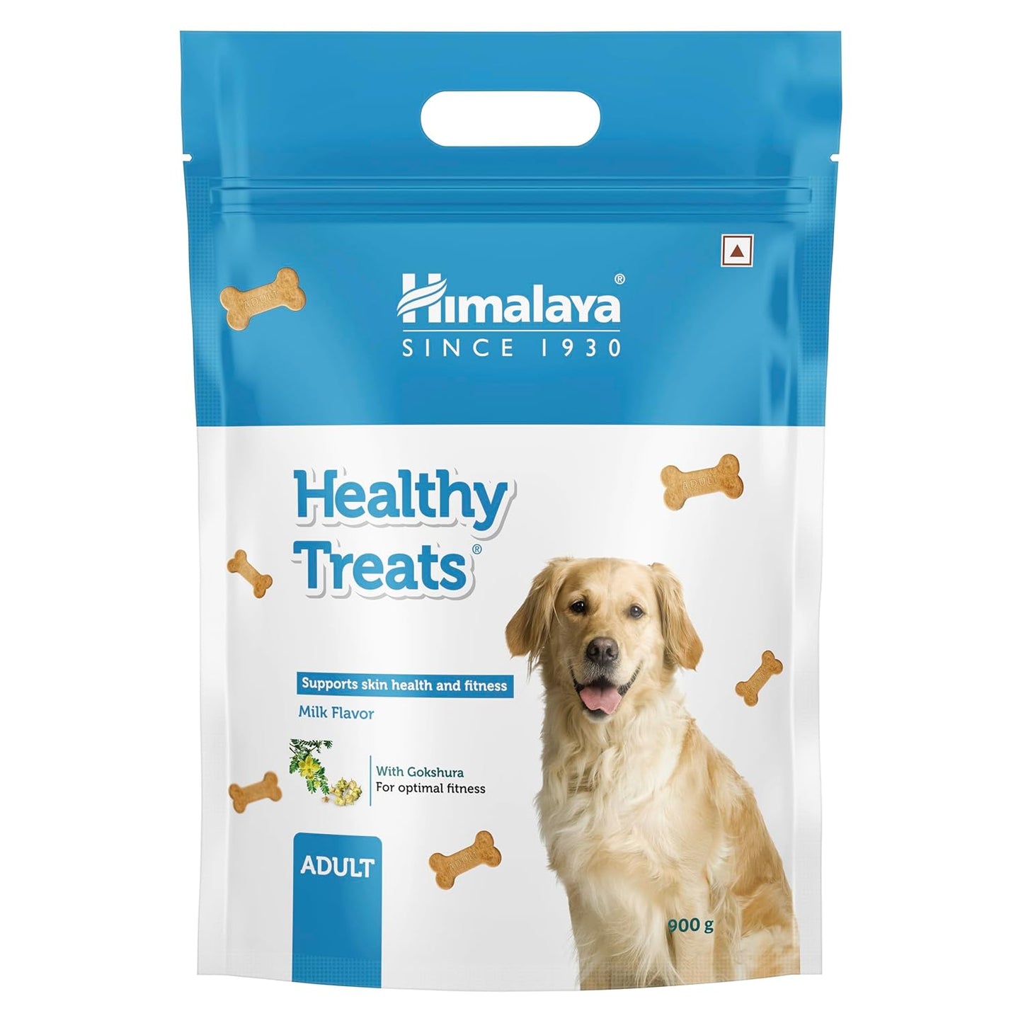 Himalaya Healthy Treats for Adult Dogs | Milk | 900g | with Gokshura & Flaxseed | Nutritious & Skin-Friendly Dog Snack