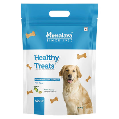 Himalaya Healthy Treats for Adult Dogs | Milk | 900g | with Gokshura & Flaxseed | Nutritious & Skin-Friendly Dog Snack