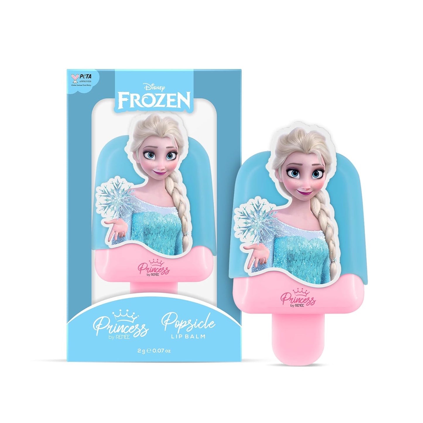 RENEE Disney Frozen Princess Popsicle Elsa Lip Balm,SPF10,Lightly Tinted with Vitamin E & Coconut Milk Extract,Moisturizes,Nourishes & Protects, Softens & Heals Chapped Lips 2 Gm,Brown pack of 1