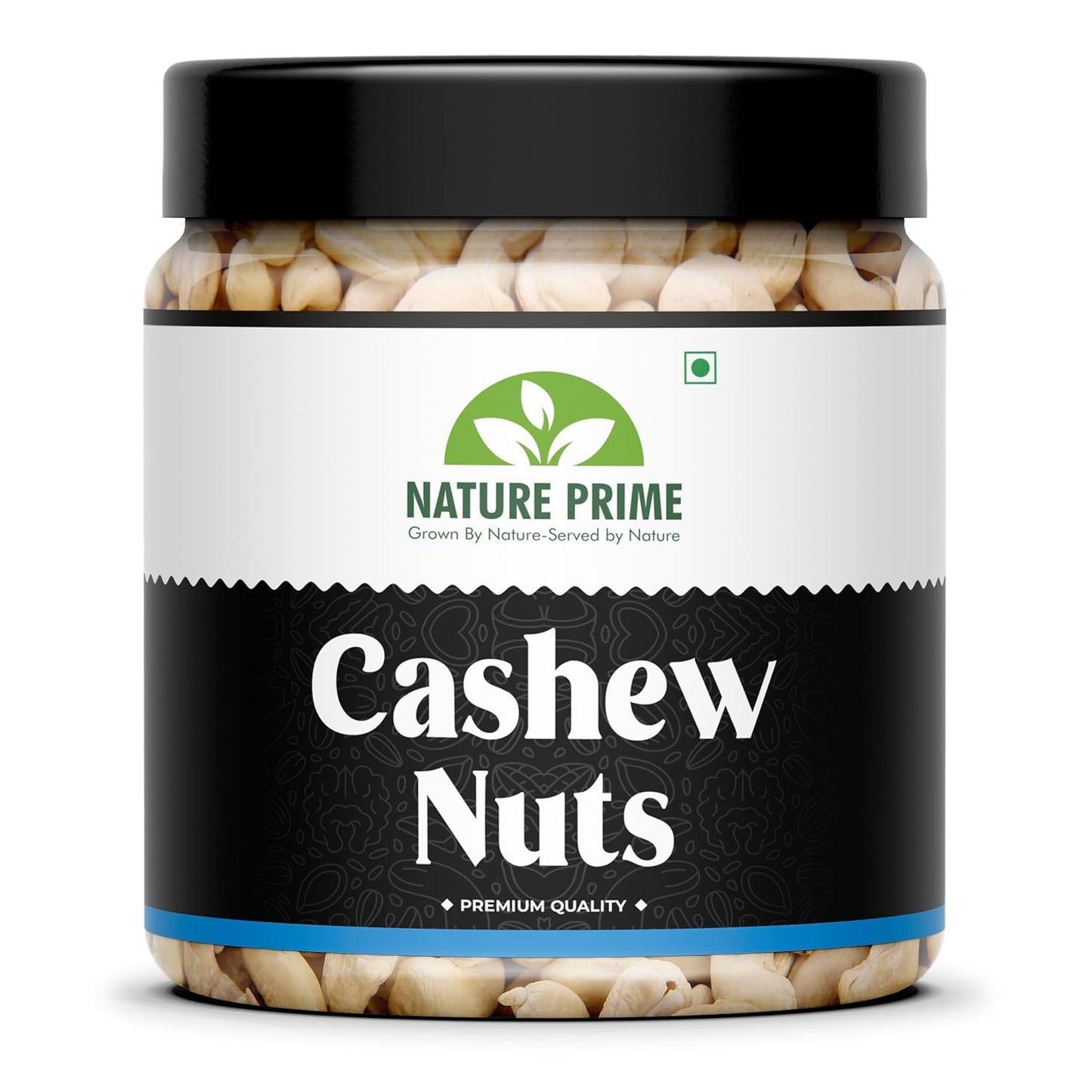 Nature Prime 100% Natural & Crunchy Premium Whole Cashews 500gm (W320) Nutritious & Delicious Nuts, Premium Kaju nuts | Gluten Free | Source of Minerals & Vitamins | Dry Fruits (Jar Pack)