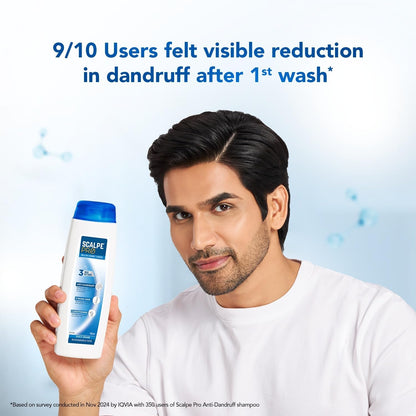 Scalpe Pro Daily Anti-Dandruff Shampoo | Removes Dandruff from Source | Helps with Itching, Irritation & Redness accompanying Dandruff | Scalpe Science | Climbazole & ZPTO Formulation | Strong & Smooth Hair | Daily Use | 100ml