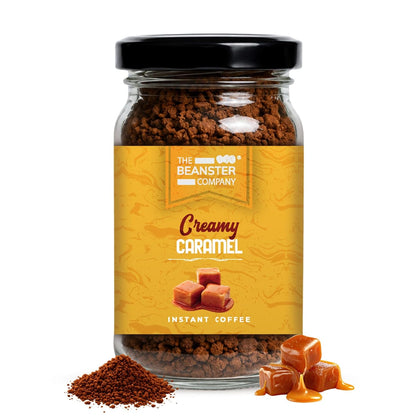 The Beanster Company Instant Caramel Coffee, Flavoured Coffee, 50g