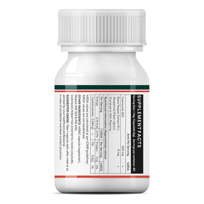 INLIFE Coenzyme Q10 (COQ10) -200mg with Bioperine 8mg Supplement|supports High Absorption|(Pack of 1) - 60 Vegetarian Capsules.