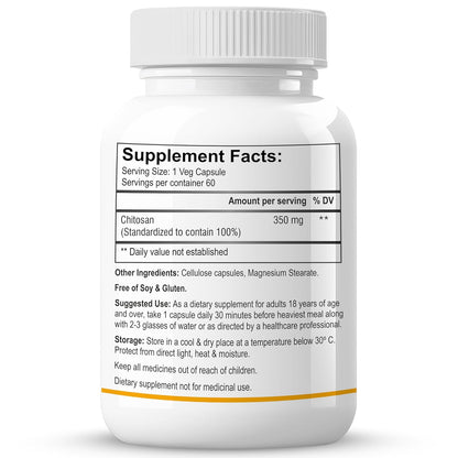 Biotrex Nutraceuticals Chitosan 350mg - 60 Capsules
