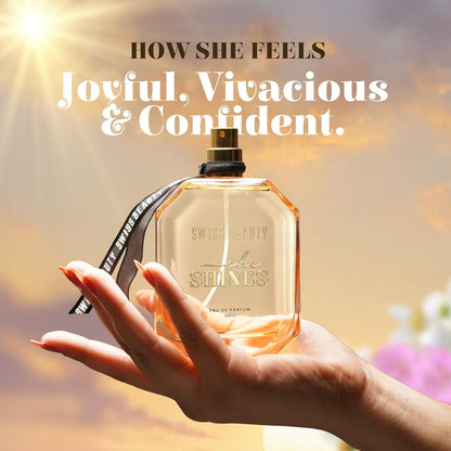 Swiss Beauty She Shines EDP, 100ml | Long-Lasting | Ideal For Gifting | Everyday Wear | Top Note: Neroli | Middle Note: Jasmine | Base Note: Musk