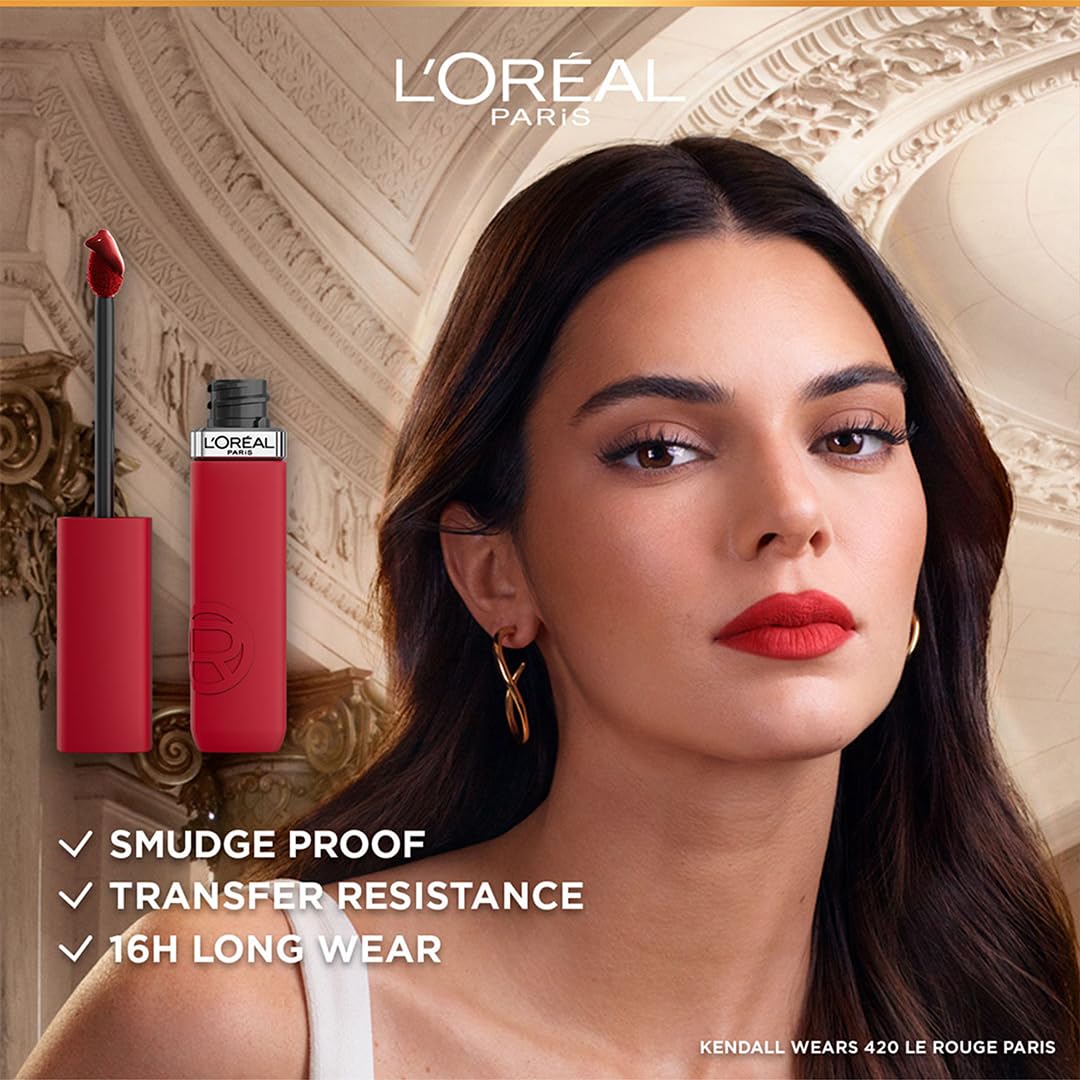 L'Oreal Paris Infallible Matte Resistance Liquid Lipstick, Le Rouge Paris 420, 5 ml