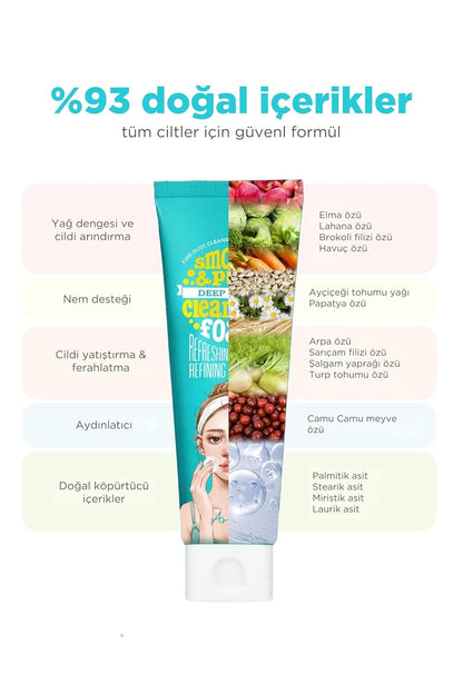 Ariul Smooth & Pure Deep Clean Cleansing Foam (120 ml) Deep Pore Cleansing Korean Face Wash, Gentle Hydrating Daily Face Cleanser, Removes Makeup & Fine Dust