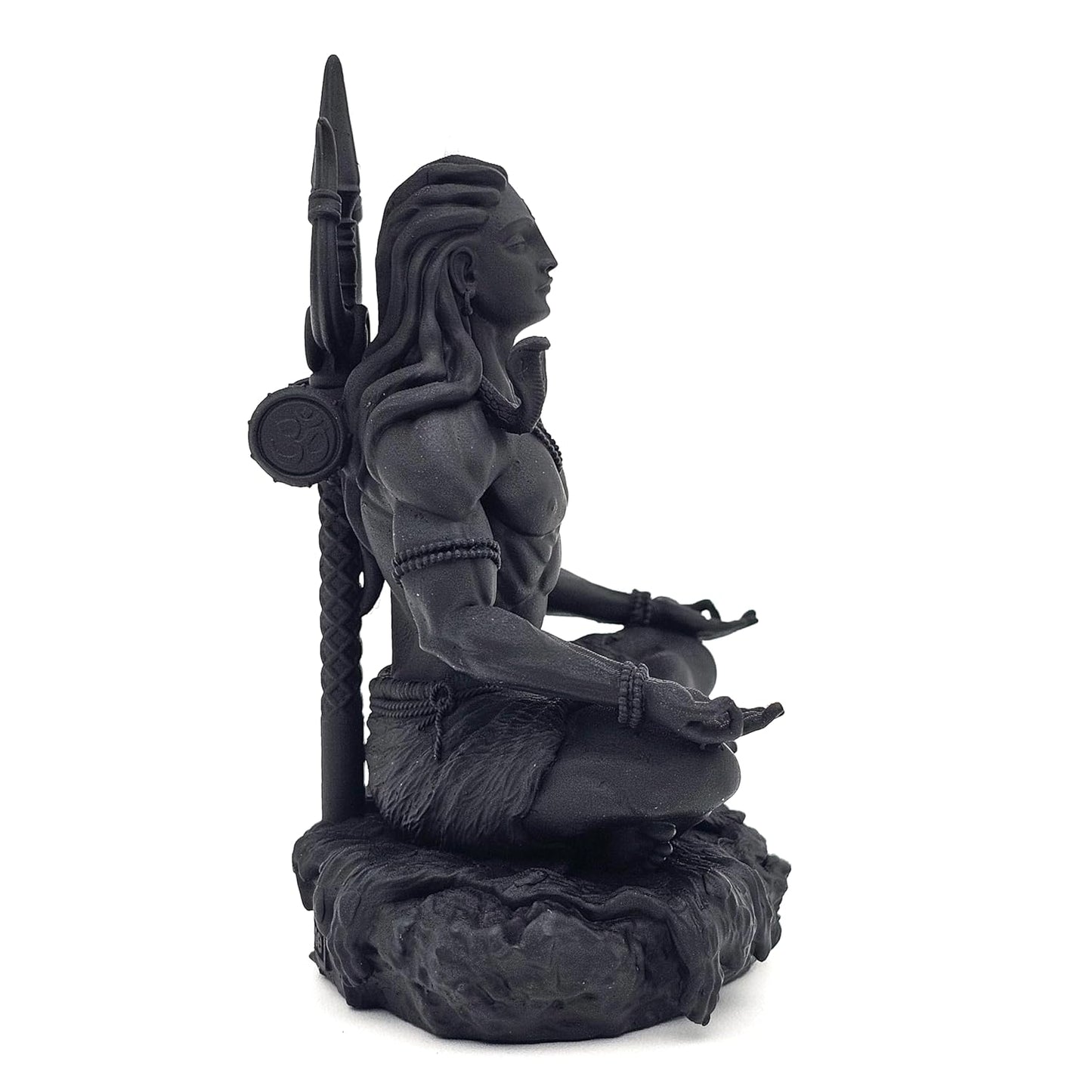 MurtiHome Mahayogi Shiva Idol, UV Resin, Black, 8.89 cm Tall
