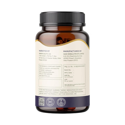 Wellwith by Ayuzera Natural Diabera 60 Capsule | Food Supplements With Jamun, Karela, Gudmar | Pack of 1