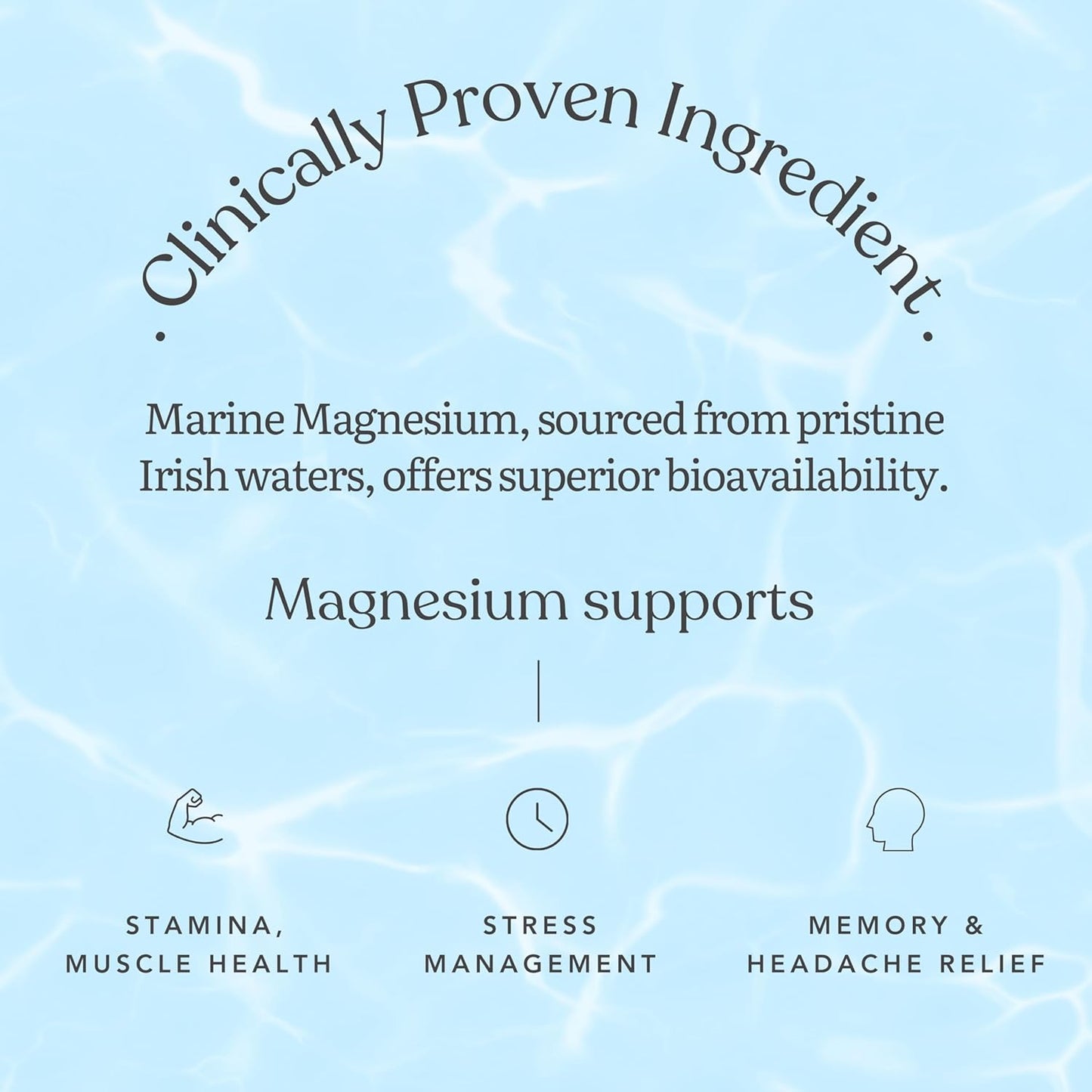 Zephivo Earthful Marine Magnesium | Sourced from Ireland Sea Waters | For Restful Sleep, Stress Relief, Muscle Relaxation | 30 Capsules (30 Days Pack)