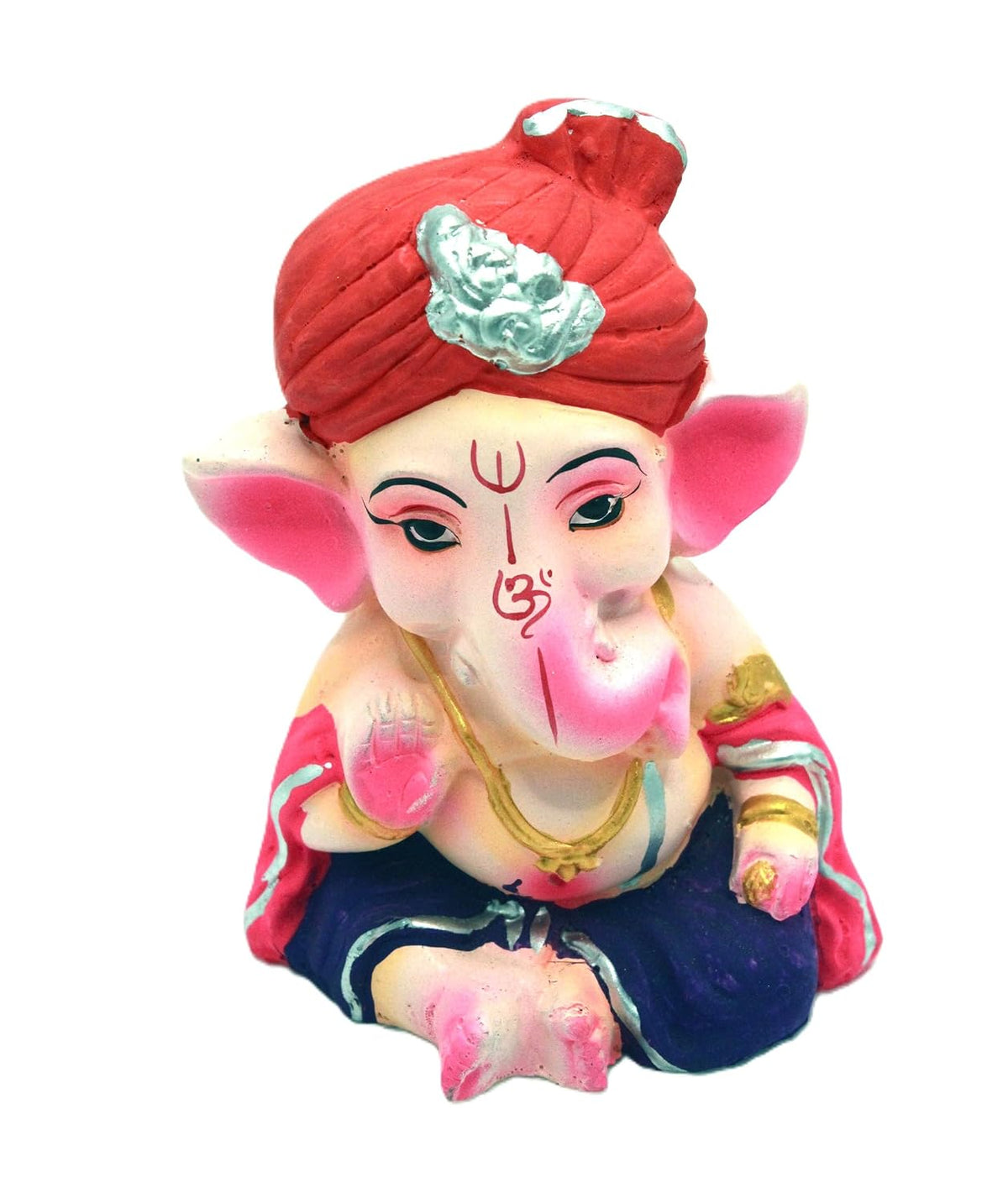 100% Eco-Friendly Clay Ganesh Idol Ganesh Ji Murti for Visarjan 4.5 Inches | Shadu Mati Ganesh Murti | Clay Ganpati Idol for Home | Ganpati for Ganesh Chaturthi | Home Decor
