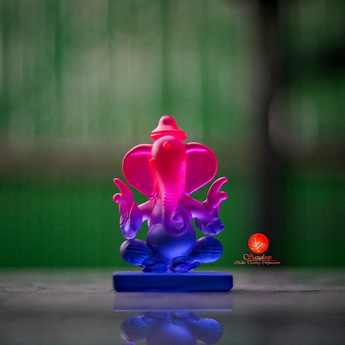 Ganesha Idol for Car Dashboard | Beautiful Ganesh Murti for Home Temple | Ganpati Figurine Statue Showpiece Sculpture for Office Desk (Purple)