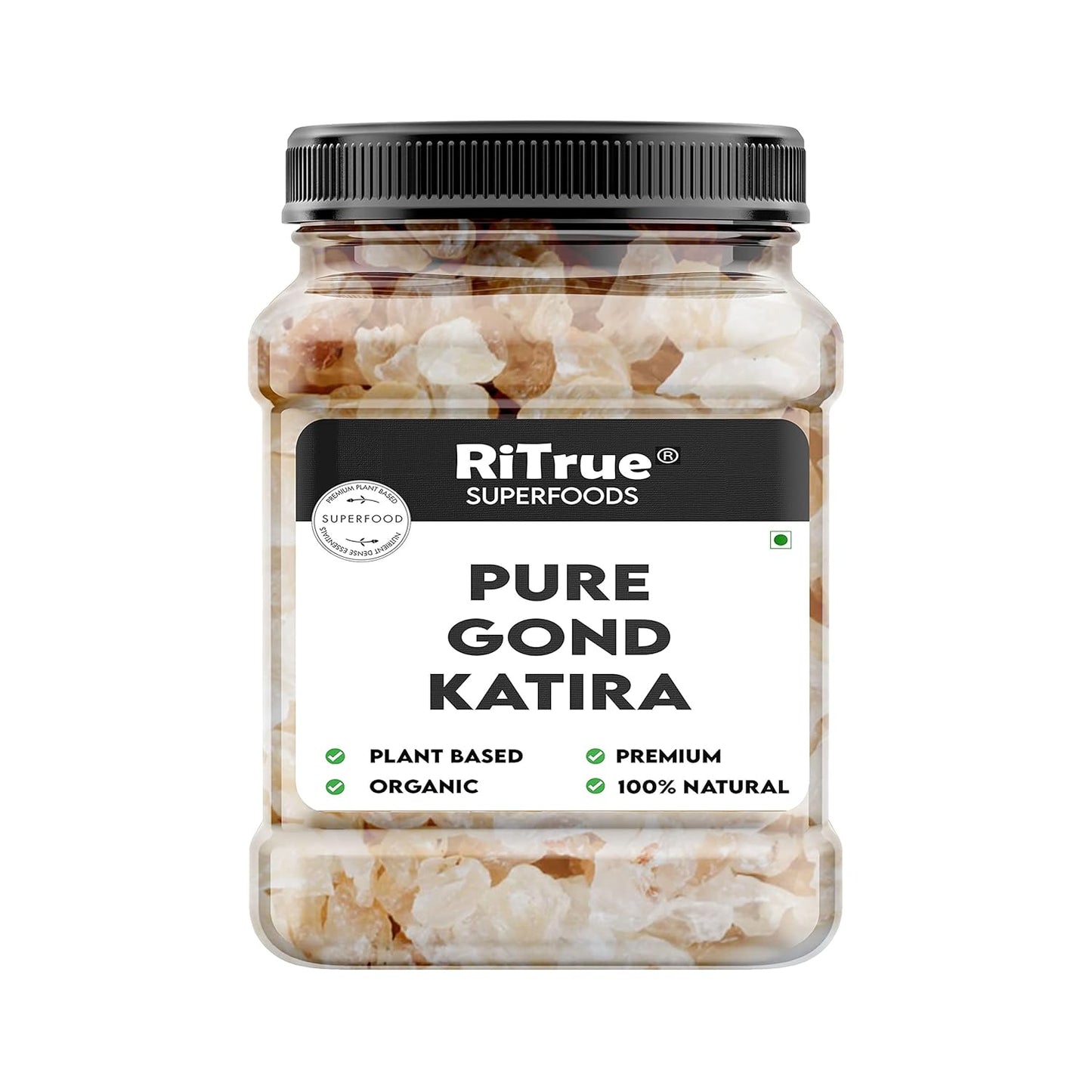 Ritrue Superfoods - Gond Katira Pure (Edible Gum) - 300 Gm - tragacanth Crystals | 100% Natural | badam Pisin Almond Gum