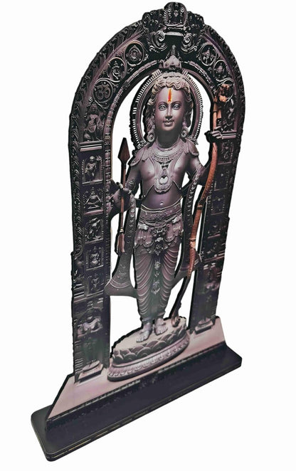 paintings Ram Lalla MDF Cutout of Ram Lalla Statue in Ayodhya Mandir (2D), Idol Home Decor, Divine Gifts, Big Size Ram Lalla Statue 8 inch x 5 inch