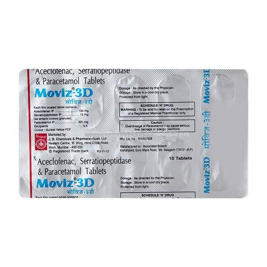 Moviz 3D - Strip of 1O Tablets