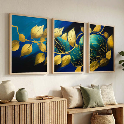 Painting for Wall Decoration - Modern Art Wall Decor Framed Painting for Living Room Bedroom - Framed Wall Posters/Paintings with Frame Set of 3 (Art 2, 10x13 inch)