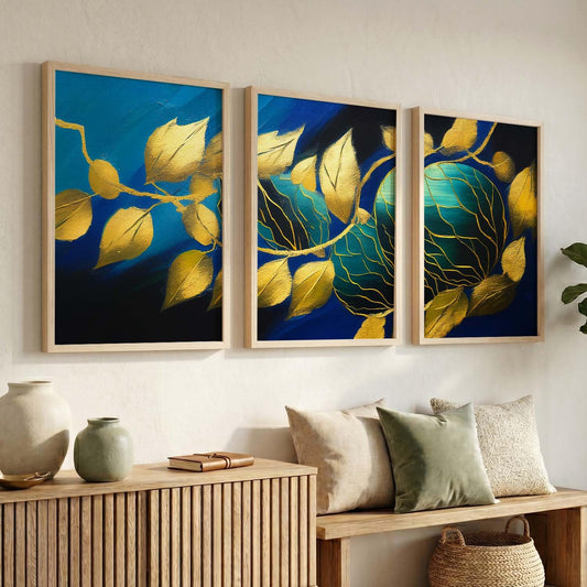 Painting for Wall Decoration - Modern Art Wall Decor Framed Painting for Living Room Bedroom - Framed Wall Posters/Paintings with Frame Set of 3 (Art 2, 10x13 inch)