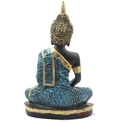 Polyresin Sitting Buddha Idol Statue Showpiece for Home Decoration, Pooja Room, Office Desk, Living Room & Gift Items | Meditating Buddha Figurine for Spiritual & Zen Décor