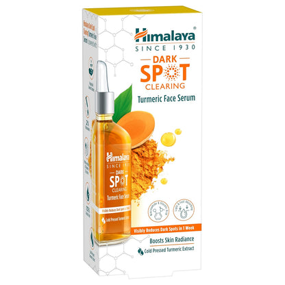 Himalaya Dark Spot Clearing Turmeric Face Serum | with 10% Glycolic Acid, 2% Niacinamide & Organically sourced Turmeric | Visibly Reduces Dark Spots from Day 7 | Clinically Tested | Non Staining | 15ml