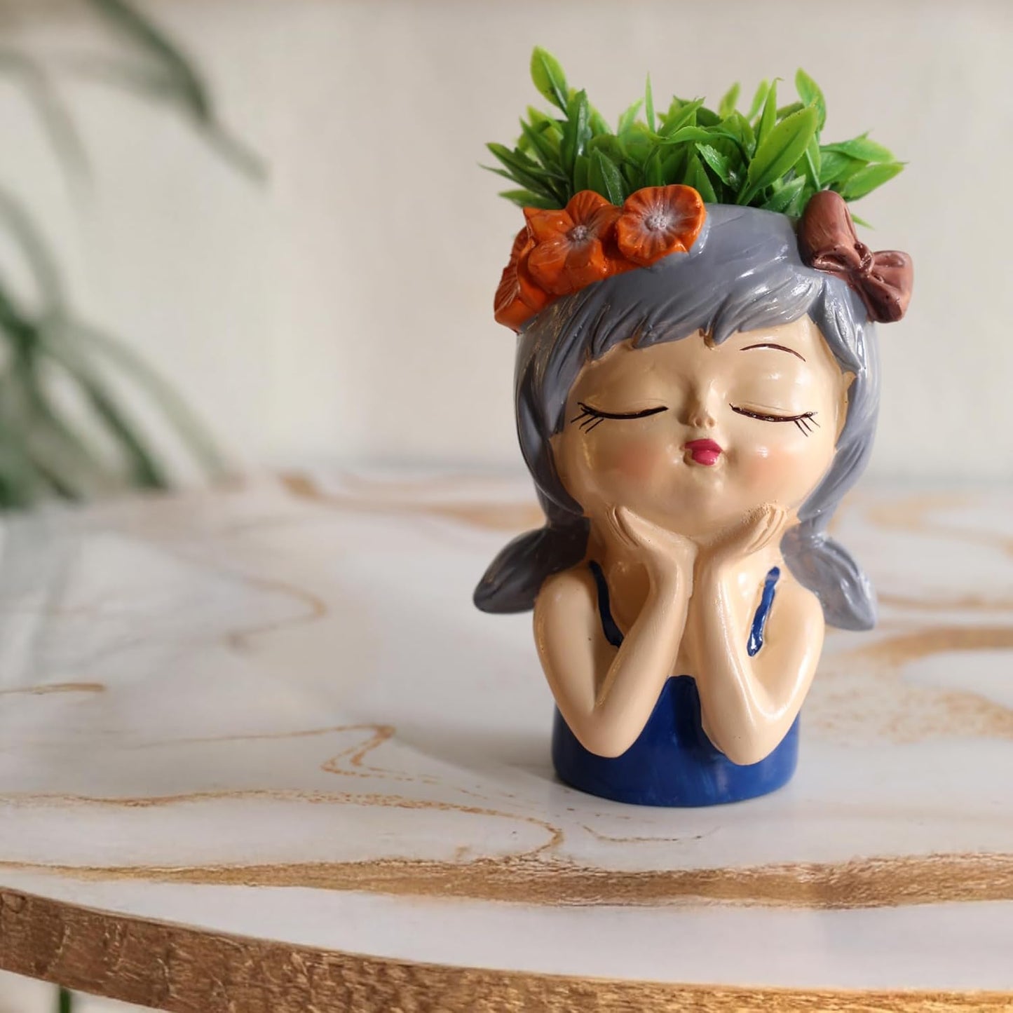 Kawai Homes Showpiece for Home Decor - Cute Table Resin Miniature Decorative Stylish Figurines Items for Living Room Kitchen Kids Bedroom Study Room Decoration Accessories (Boho Girl 1)