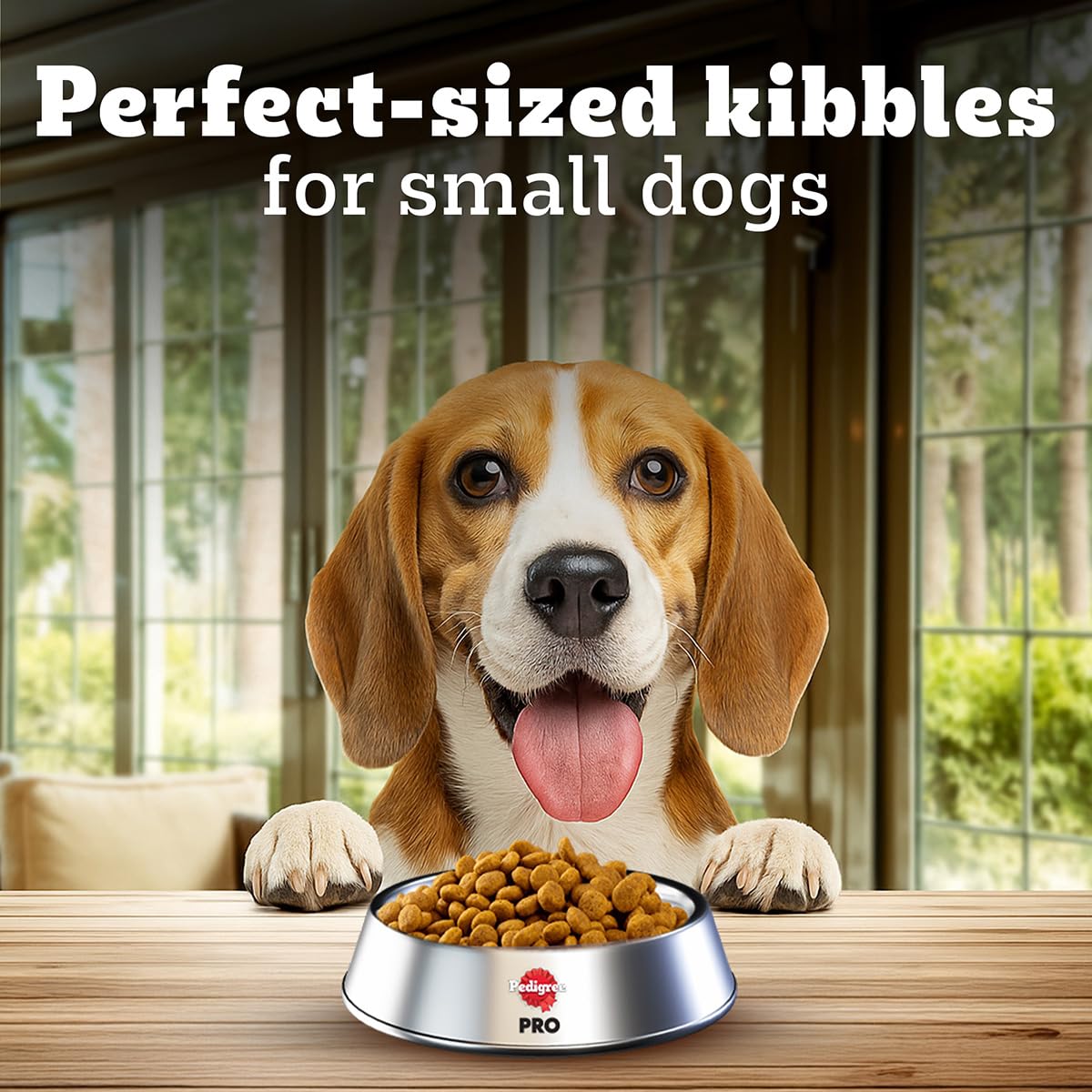 Pedigree PRO Adult Small Breed, 1.2 kg Dry Dog Food, Vet Trusted Brand, Expert Nutrition, Quality Protein, 33% More Nutrients (9 Months Onwards)