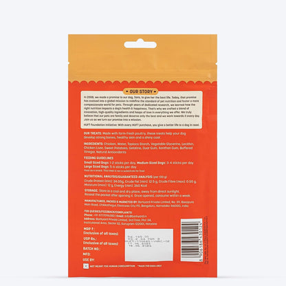 Yum Nums by HUFT Soft & Chewy Sticks - 70gm | Real Chicken | Dog Training Treats | Healthy Dog Snacks | Dog Treats for Puppies & Adults | Pet Chews & Tasty Rewards