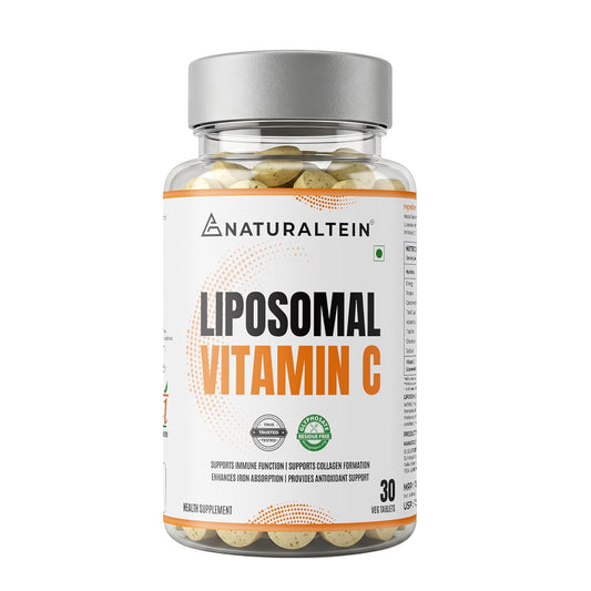 Bottle of Naturaltein Liposomal Vitamin C on a white background