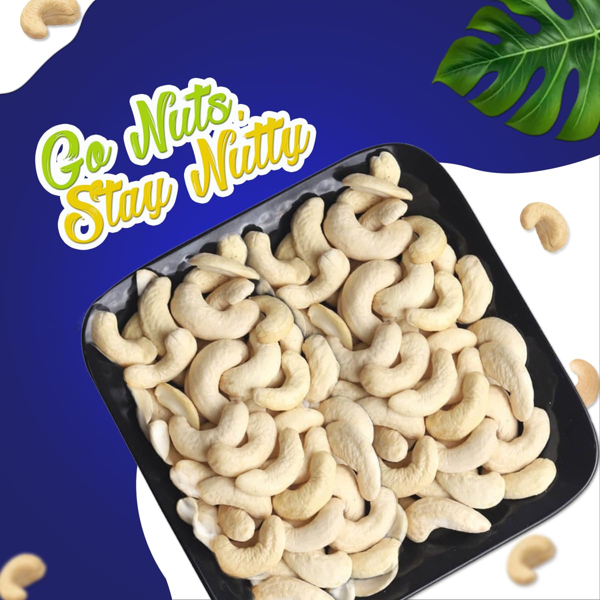 YUM YUM Pure Cashews Whole/Kaju, 500g, Nutritious & Delicious, Premium Kaju nuts, Rich in Protein, Magnesium & Phosphorus, Deluxe Size & Crunchy Nuts Jar