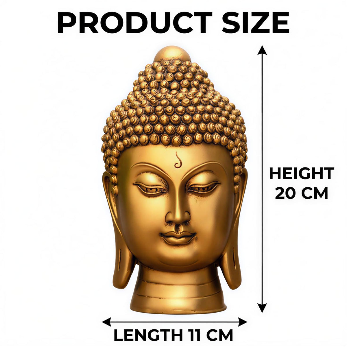 Buddha Idol Statue | Show Pieces for Home Decor Living Room (GOLDEN4)