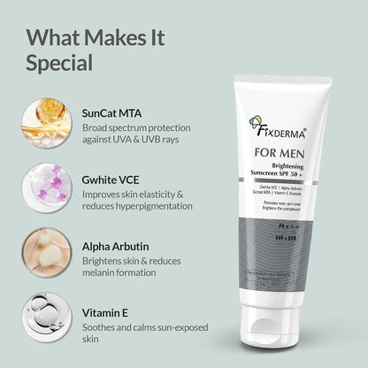 Fixderma Brightening Sunscreen SPF 50 For Men |Sunscreen For Dry Skin- 50g | For Dry Skin