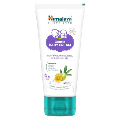 Himalaya Gentle Baby Cream 50ml | No.1 Doctor-Prescribed Brand | Nourishes & Extra Soft Skin | pH 5.5 Formulation | Safe for Newborns