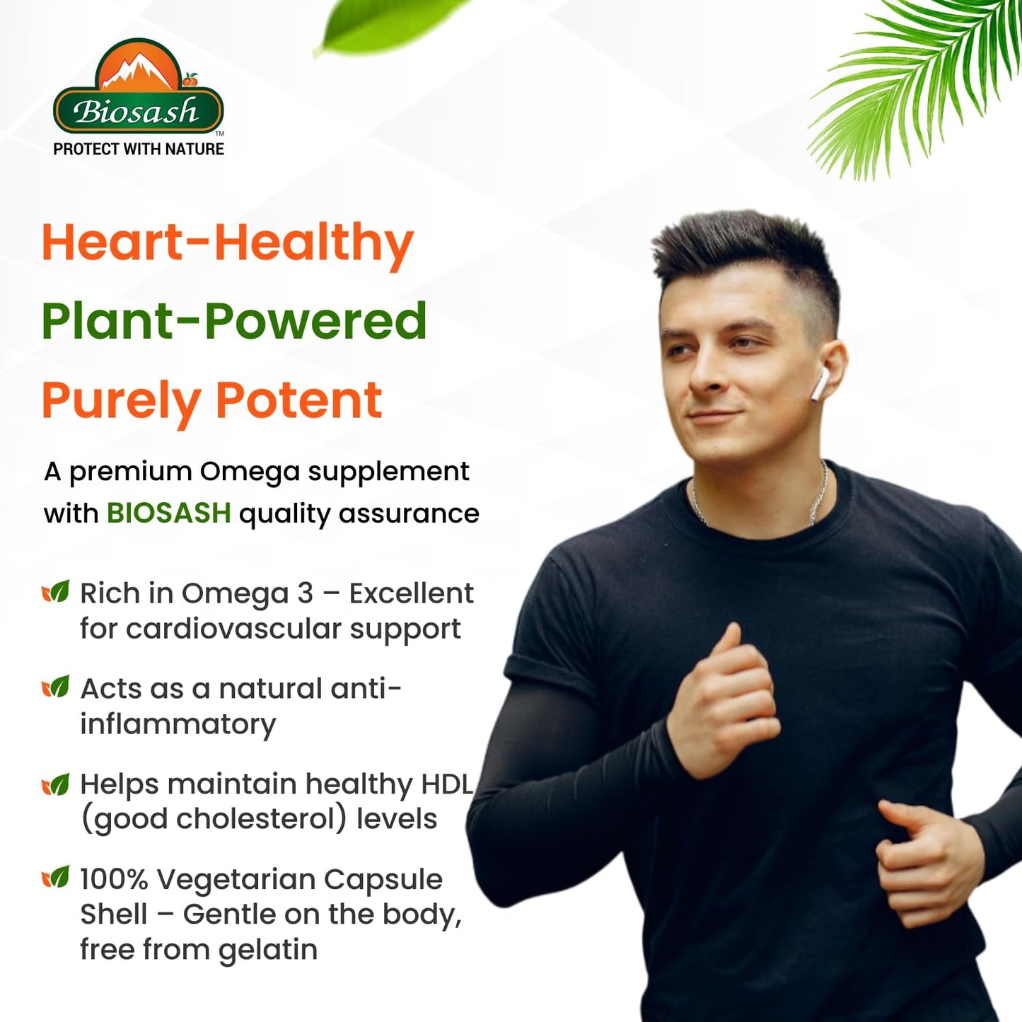 Biosash Sea Buckthorn Seed Oil Capsules 30 Caps | CO2 Extracted from Certified Organic Berries | Omega 3 6 7 9 | Liver Health | Rich in Antioxidants & Vitamins | Skin, Hair, Immunity & Wellness |