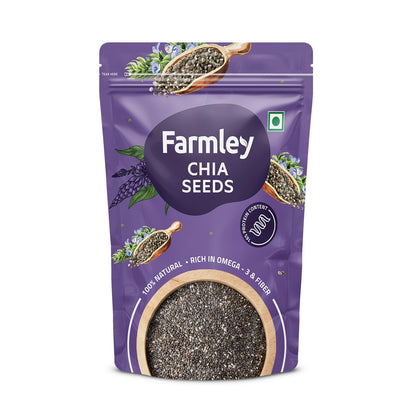 Farmley Chia Seeds 500g I Seeds for Eating | Seeds for Weight Management | Rich in Calcium, Protein & Fibre