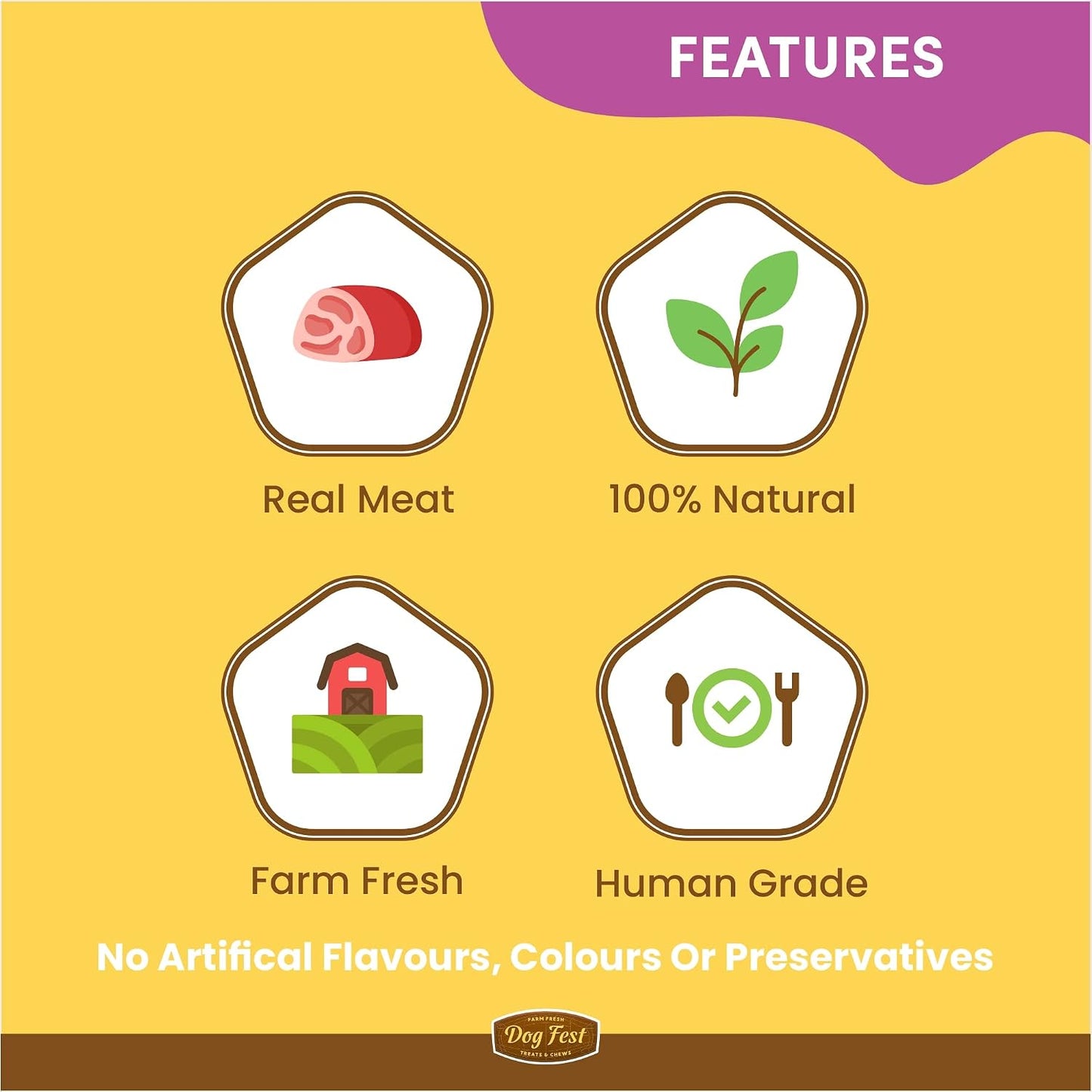 BarkButler x Dogfest Chicken Fillet Bars Treats for Dogs | Meat-First | Human Grade | Natural Ingredients | 0% Artificial Colours & Preservatives | Dog Treats for Adult Dog | 90g