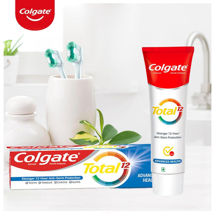 Colgate Total Advanced Health Anti-germ Toothpaste, 480g, Tooth Paste with 12-Hour Anti-Germ Protection, Whole Mouth Health (Combo Pack Offer) (Pack of 2)