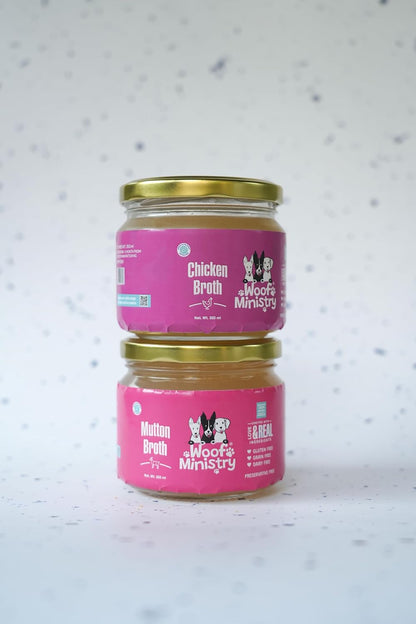 Chicken Bone Broth for Dogs I Freshly Made & Ready to Serve I Healthy Meal Topper I Preservative Free I Natural Collagen Supplement for Joint & Gut Health I Healthy Coat & Skin I 350 ml