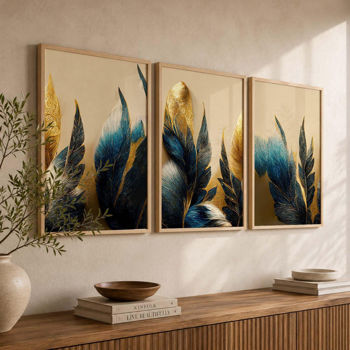 Modern Wall Art framed Painting for Wall Decoration - Wall Paintings for Living Room, Bedroom - Big Size Wall Painting Set of 3 (Art 4, 10x13 inch)