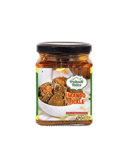 Pahadi Tales Mango Pickle 200g | Aam ka Achar in Mustard Oil | Sundried Kache Aam ka Achaar | Homemade Ghar Ka Achar | Traditional Pahadi Recipe | Made in Jammu & Kashmir