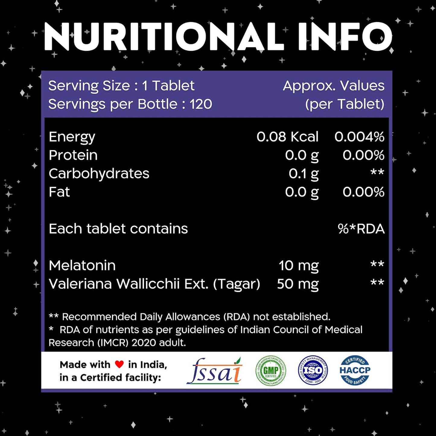 nutrabud Melatonin 10 Mg - 120 Veg Tablets - For Sleep Support,Nerve Relaxation,And Stress Relief - Non-Habit Forming For Men & Women (120 Count (Pack Of 1),Unflavoured),120 Capsule