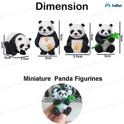 Panda Miniature Figurines - Decorative Showpiece, Gift for Him/Her, Diwali Deepwali New Year Home Decor, Bedroom, Living Room, Office, Table, Car Dashboard (Style-D)