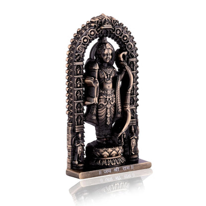 Lord Ram Zinc Idol | Ram Darbar Murti for Car Dashboard & Home Temple | Shri Ram Statue for Pooja Room & Gift Purpose (2.7 Inch, Antique Finish)