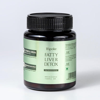 B'spoke Fatty Liver Detox | High Potency Formula for Cellular Detox & Liver Vitality | Enriched with Silymarin (Milk Thistle), Curcumin & Antioxidants | 60 Veggie Capsules