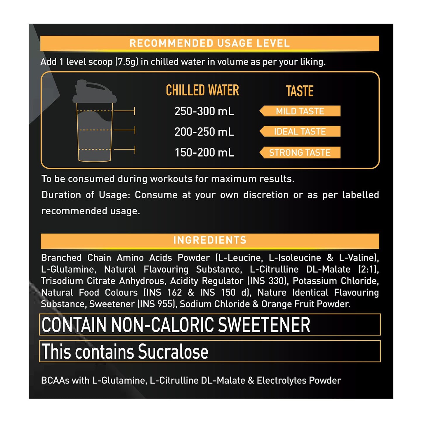 MuscleBlaze BCAA Gold 8:1:1 (450g, 60 Servings) | With Higher Leucine, Electrolytes & Glutamine
