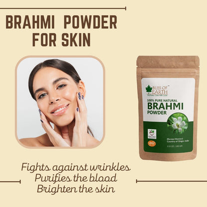 Bliss of Earth 100% Pure & Natural Brahmi Powder, 100GM