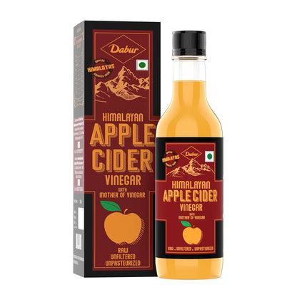 Dabur Himalayan Apple Cider Vinegar with Mother of Vinegar | Raw, Unfiltered, Unpasteurized | For weight loss and boost immunity| No added colours or preservatives - 500 ml