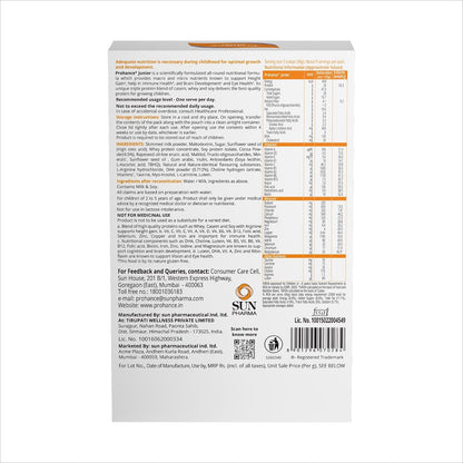 Prohance Toddler Junior 400G - All-Round Nutritional Formula for Growing Children (Chocolate) Powder