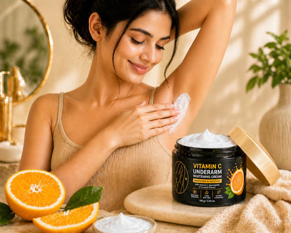 Underarm Brightening Cream for Dark Underarms – Skin Lightening & Whitening Cream with Niacinamide & Vitamin C – Reduces Pigmentation, Odour & Dark Patches – For Men & Women (100g)